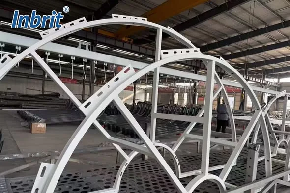 Inbrit's 25m High Mast Pole Manufacturing Process