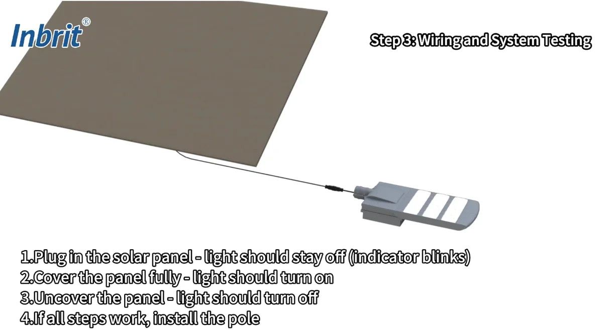 all-in-two solar street light daylight sensor and light control function test all-in-two solar street light daylight sensor and light control function test
