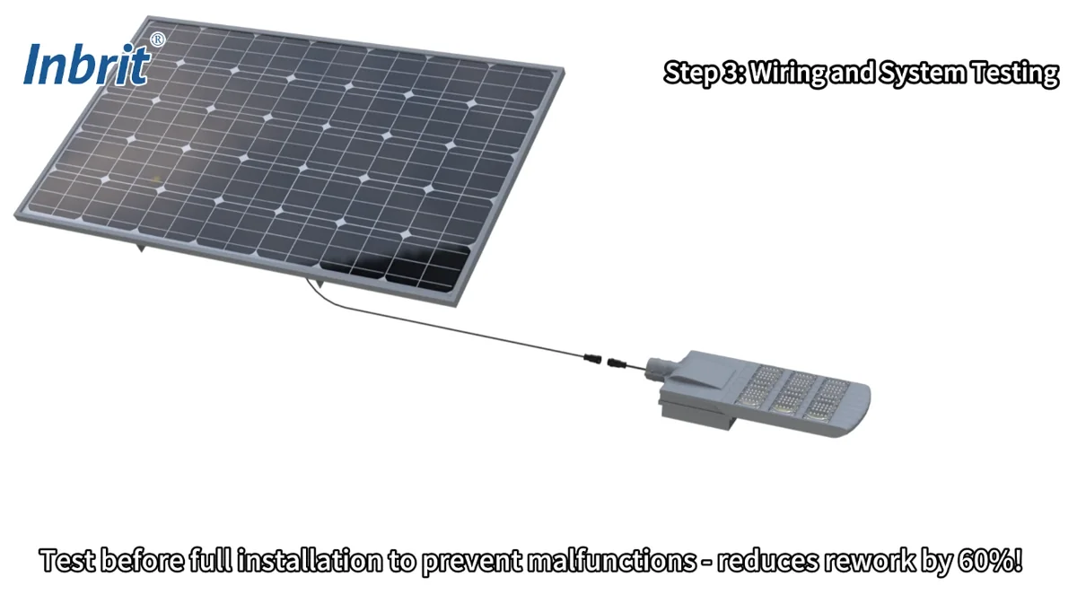 ll-in-two solar street light wiring and system testing before pole installation ll-in-two solar street light wiring and system testing before pole installation
