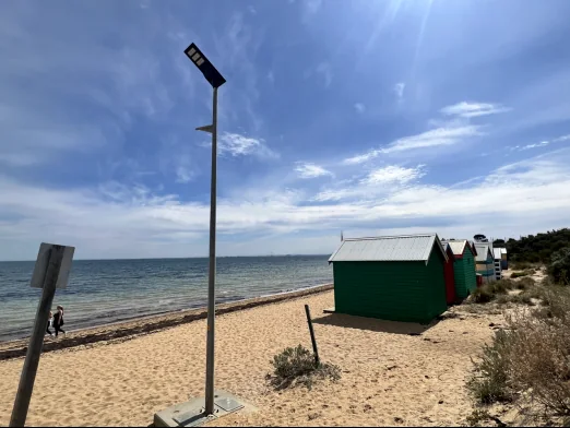 25W all-in-one solar street light with 5m pole installed in an Australian park 25W all-in-one solar street light with 5m pole installed in an Australian park