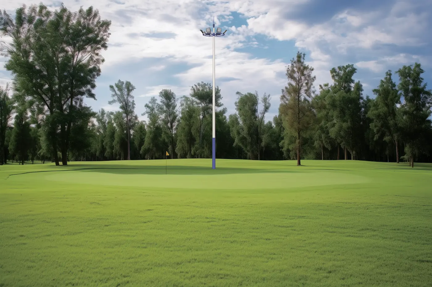 Inbrit SHADOW high mast LED lighting installed in a large outdoor area