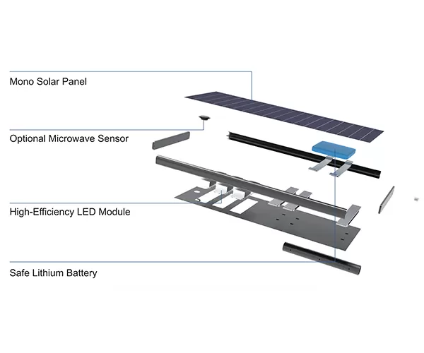 plate all in one solar street light