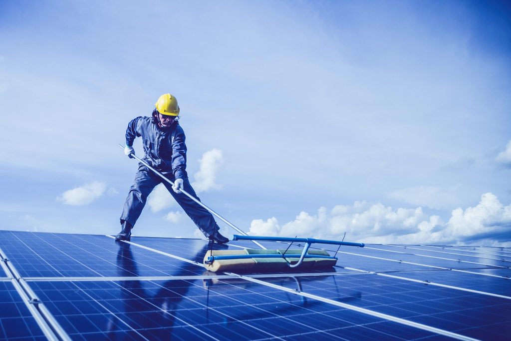Cleaning solar panels