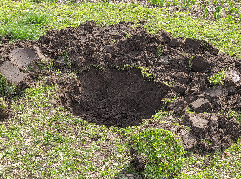 digging a hole